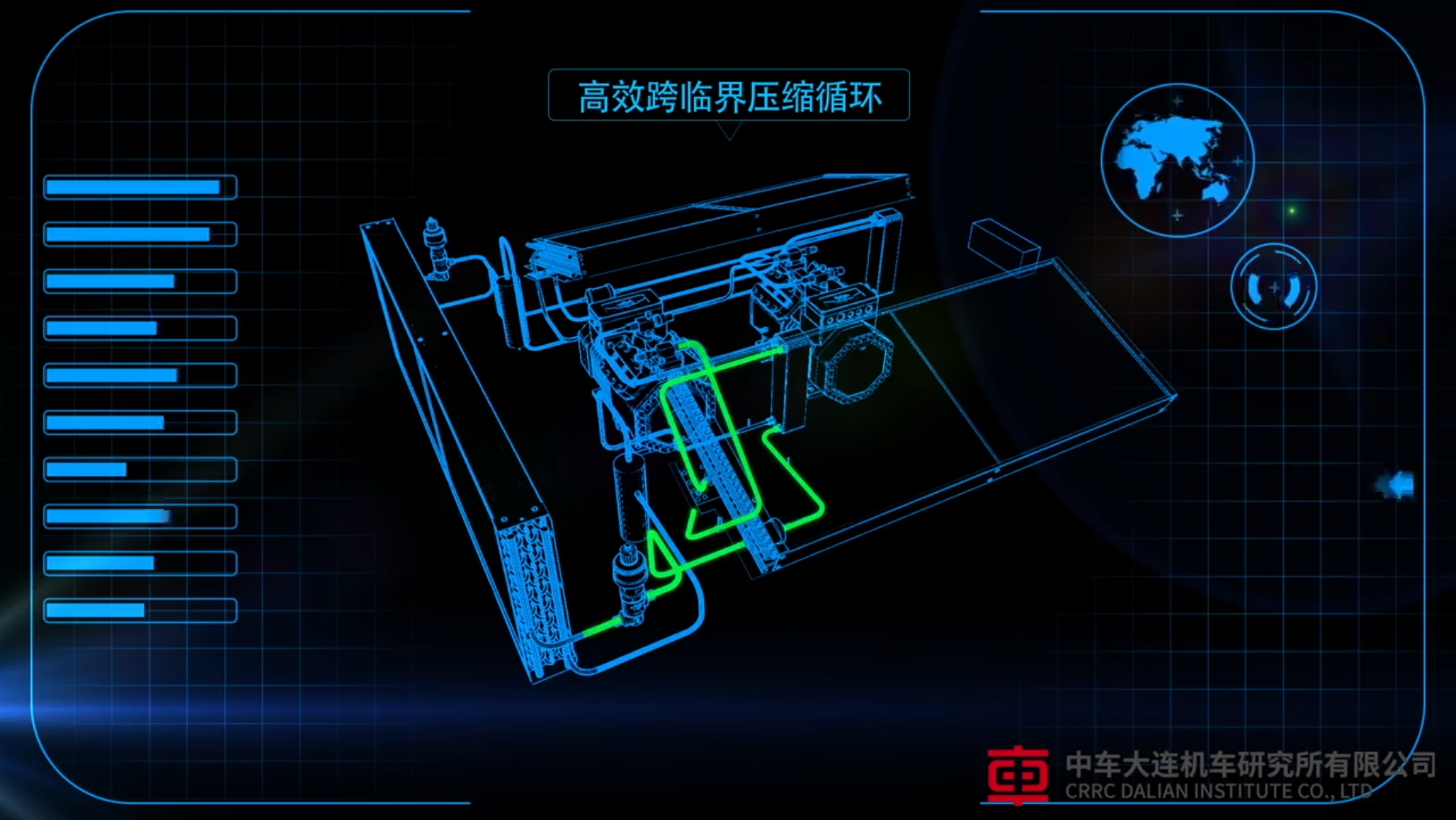 400公里動車冷媒空調(diào)產(chǎn)品3D動畫演示